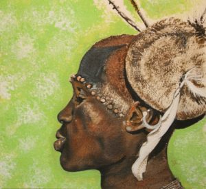 Dessin portrait l'Africain au chapeau