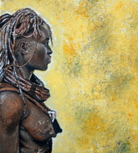 Dessin portrait la femme himba