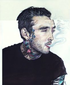 portrai-dessin-jeune-homme-anglais-au-tatouage-abeille