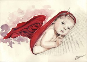 portrait-dessin-d-après-photo-bébé
