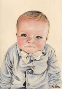 portrait-dessin-d-après-photo-bébé-petit-garçon