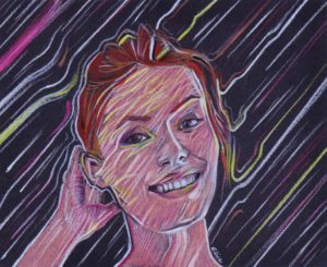 Portrait d'une jeune femme stylisé