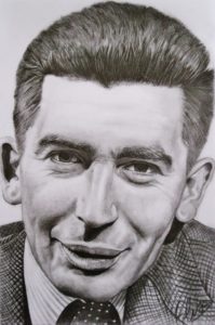 Portrait dessin individuel d'un homme en costume