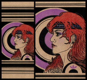 Dessin style vintage