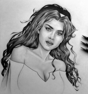 Fanart d'Esmeralda au crayon