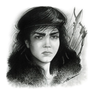 Guerrière style bande dessinée