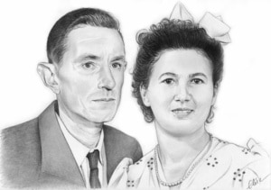 Portrait d'un couple d'après une ancienne photo