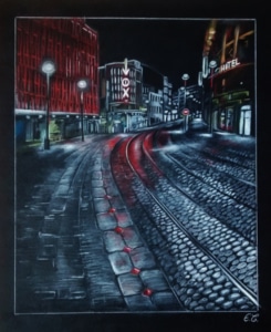 Perspective nocturne - Strasbourg